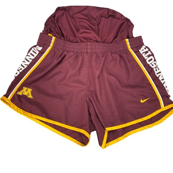 Nike Dri Fit Athletic Shorts Lined Women Large Minnesota Golden Gophers Maroon - Picture 7 of 12